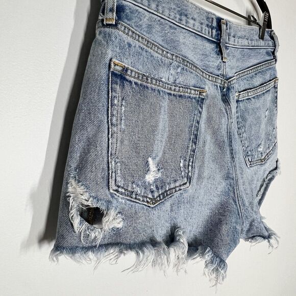 Agolde Sz 30 Parker Vintage Cut Off Distressed Button Fly Denim Shorts - Picture 6 of 11